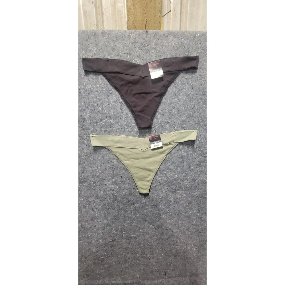 No Boundries Seamless‎ Low Rise Thong Wild Sage/Black Soot Size XL - Picture 4 of 10